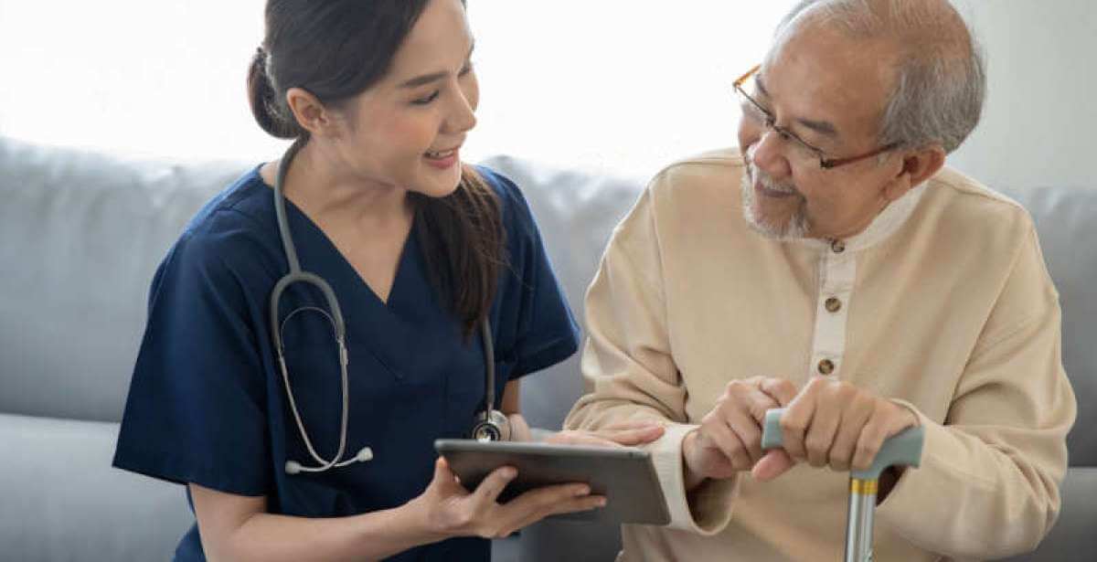 a nurse providing care to a patient in a long term care facility